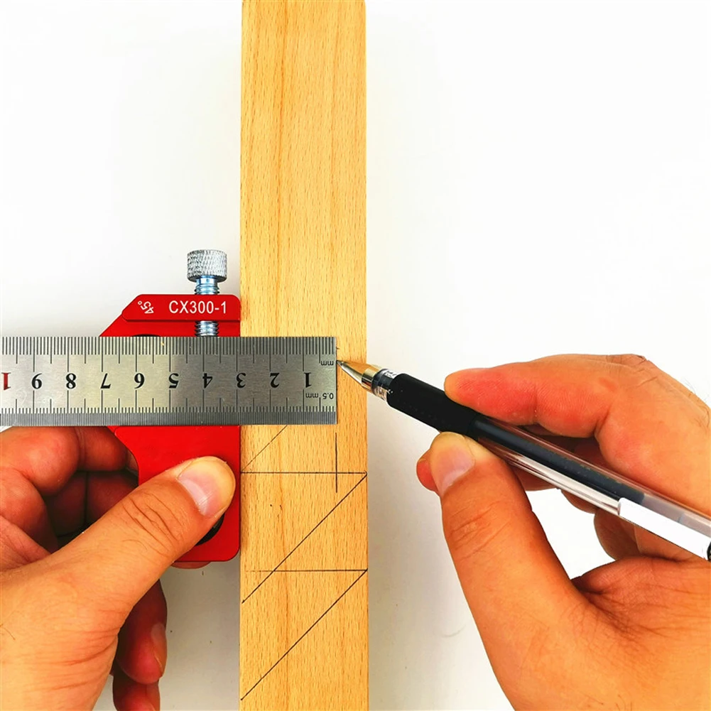 45 90 градусов угловая линия Калибр линейка дерево измерительный инструмент деревообрабатывающий Магнитный центр линия Scriber Finder