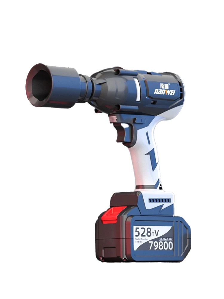 

Lithium rechargeable brushless electric wrench, high torque socket wrench, suitable for auto repair, industry, etc.