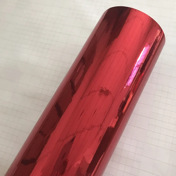 Red 10/20 Вт, 30 Вт, 40 см/50 см X 152 см кабулк красный цвет, серебристый, черный хром зеркало виниловая пленка для отделки автомобиля Фольга Автомобиль Мотоцикл Скутер Стикеры наклейка выпуска воздуха - Название цвета: Red