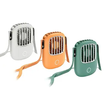 

Mini Handheld Fan 3 Gears Adjustable Hanging Neck Cooling Fan USB Charging Air Cooler for Home School Office