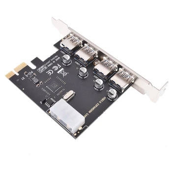 

Usb 3.0 pci Expansion Card 4 port PCI-E to USB3.0 Computer Expansion Card pcie usb adapter with 4pin power interface for win 10