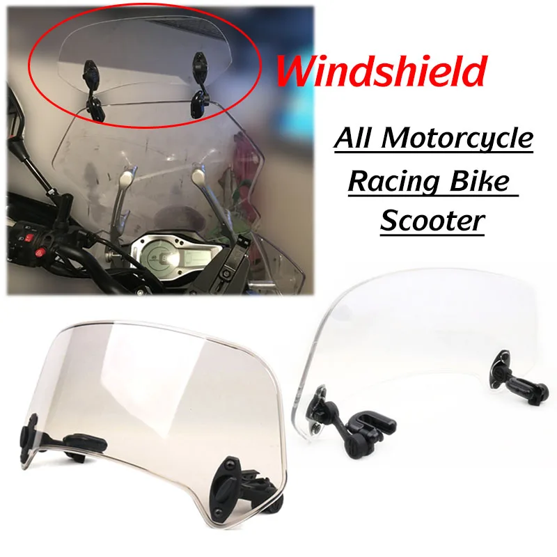 

Adjustable Clip On Windscreen Windshield Extension Spoiler Wind Deflector Lockable For BMW R1200GS C600 C650GT F800GT R1200RS