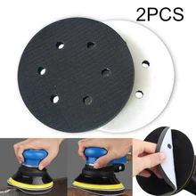 

6 6-Hole Soft Sponge Interface Pad For Sanding Pads Hook Loop Sanding Disc 2Pcs