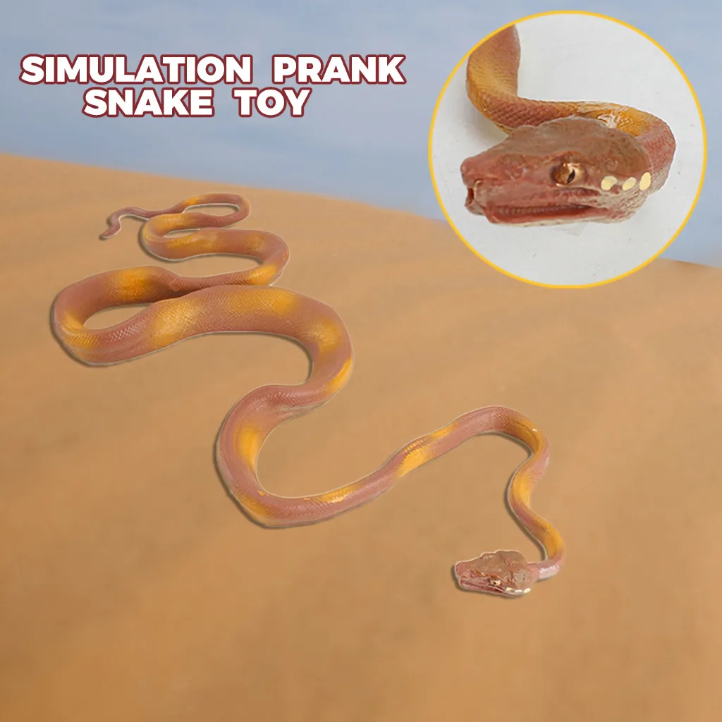 2019 Long Fake Realistic Snake Scary Rubber Toy Decor Prop Gift for Kids Black