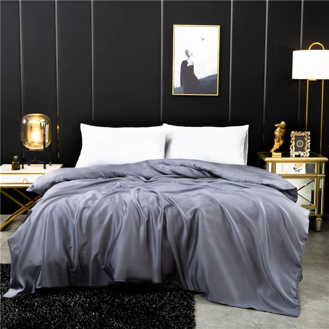 Juste de couette Injathlon Mulberry naturel, housse de literie, simple, double, king size, document solide, housse de couette, 140x200, 220x240 1