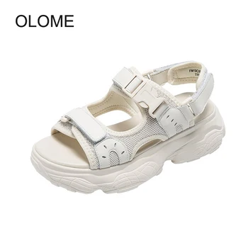 

Summer Shoes Women Fashion Brand Thick Bottom Footware Female Leisure Sandals Platform Ladies Casual Chunky Chaussures Hook&Loop