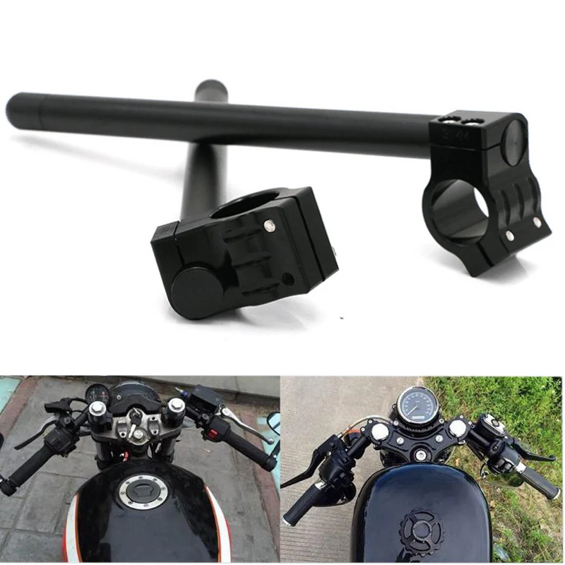 Руль для гоночного мотоцикла, настраиваемый, CNC 31/32/33/35/36/37/39/41/45/48/51 мм клип на Ons, вилка, руль, ручной стержень, для кафе, для гоночного