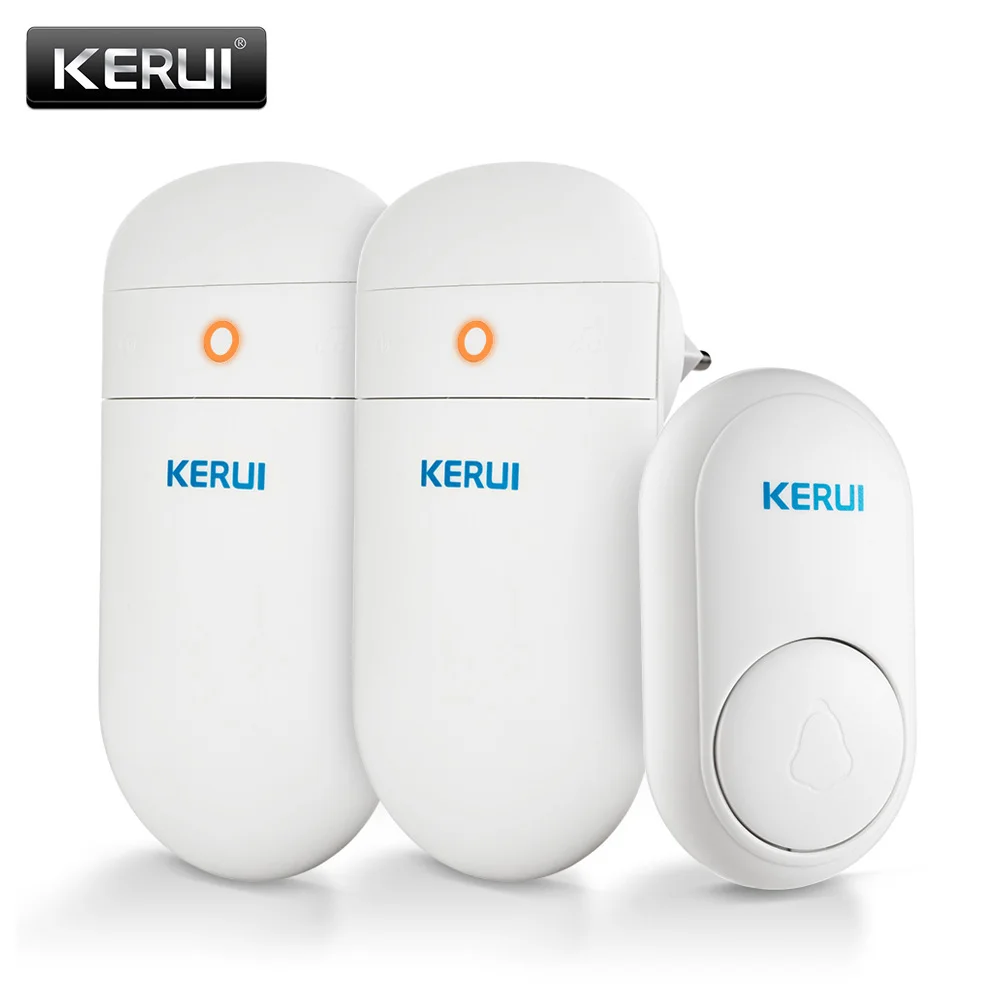 KERUI M518 домашний приветственный звонок дверной звонок беспроводной смарт-Кольцо Дверной звонок самопоколение без батареи кнопка 52 Песни опционально - Цвет: KIT3