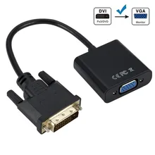 

Full HD 1080P DVI-D DVI To VGA Adapter Video Cable Converter 24+1 25Pin to 15Pin Cable Converter for PC Computer Monitor