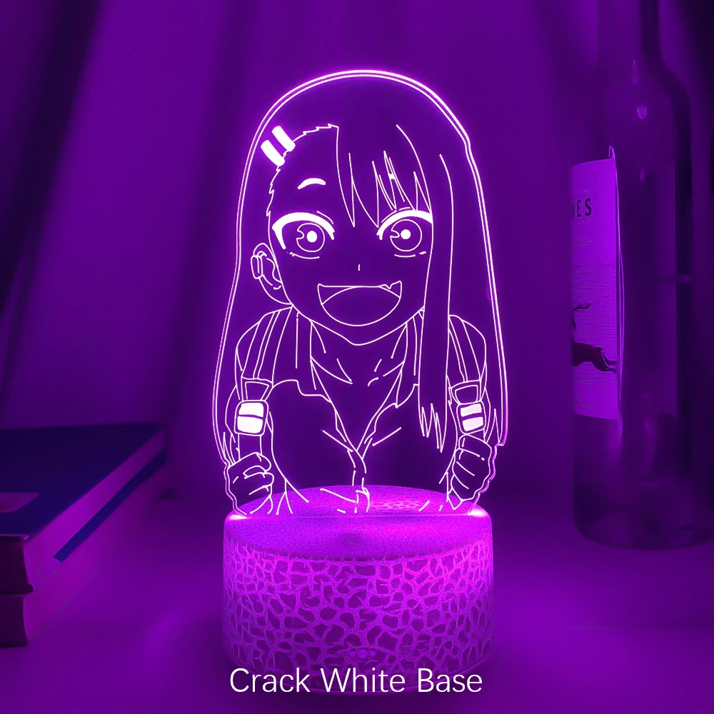 bright night light Manga 3d Lamp Don't Toy with Me Miss Nagatoro for Room Decor RGB Color Changing Night Lights Gift Anime Led Lights Nagatoro motion sensor night light Night Lights