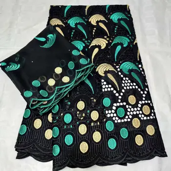 

New Fashion African Bazin Lace Fabric Embroidery Nigerian Bazin Riche Lace Fabric With Hole And Stones For Sewing