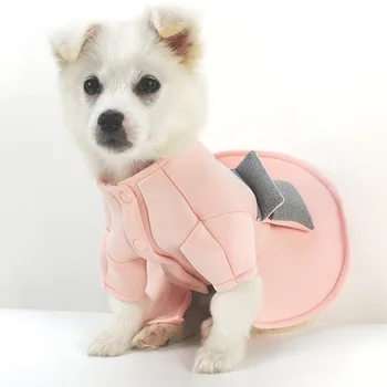 

New Autumn and Winter Pet Tide Brand Clothing Two-piece Dress Small Dress Princess Style Korean Boutique Dog Clothes