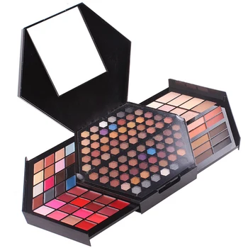 

Miss Rose Six Deformation Cosmetic Powder Box Set Honeycomb Design 130 Color High Gloss Powder Blush Lipstick Eye Shadow Palette