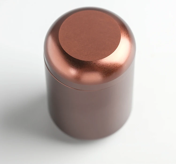 1Pcs Metal Capsule Travel Portable Tea Seal with Cover Coffee Bean Candy Cookie Collection Storage Tank Kitchen Storage