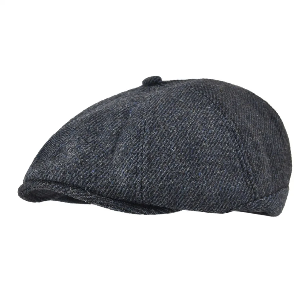 VOBOOM Newsboy шапки для мужчин осень зима полушерстяные Саржевые кабики шляпа теплый головной убор 111