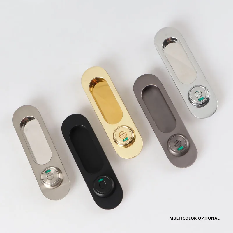 Sliding Door Lock Hook Lock Wooden Door Move Handle Swing Invisible Bathroom Bathroom Kitchen Balcony