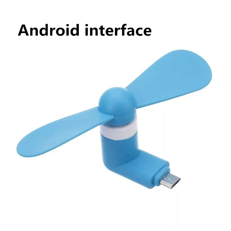 A blue 1 шт. Высокое качество протестированный Мини Портативный usb-вентилятор для телефона вентилятор гибкий съемный USB низкий мощный вентилятор - Цвет: A blue