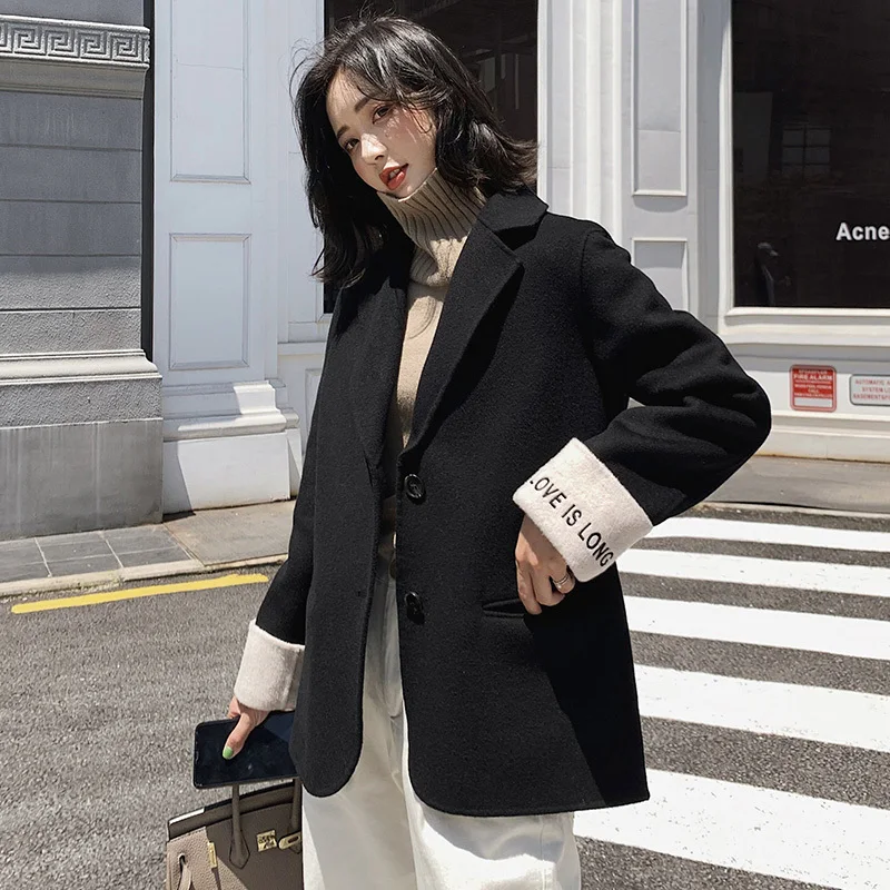 

Female Coat Winter 90% Real Wool Coat Women Clothes 2020 Korean Elegant Ladies Embroidery Cashmere Jacket Abrigos Y01123