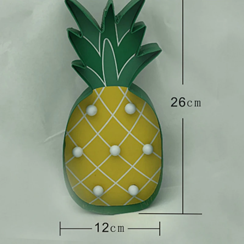 Lanpulux Экологически чистая бумажная фруктовая Ночная лампа мороженое попугай декоративный кактус лампа окно дисплей моделирование огни фотографии реквизит - Испускаемый цвет: Pineapple