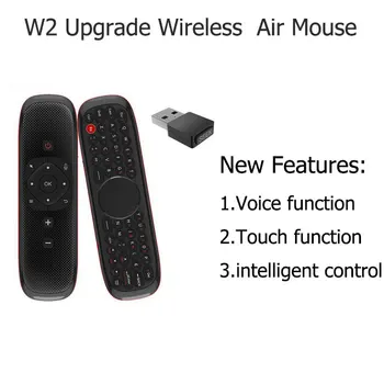 

2.4G W1/W2 Air Mouse Wireless Remote Control Infrared Learn 6-Axis Motion Sense W/USB Receiver for Android TV Box Laptop PC