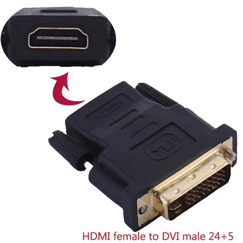 DVI штекер HDMI Женский M F адаптер мужской 24 + 5 pin к позолоченый конвертер для HDTV lcd DVD| |
