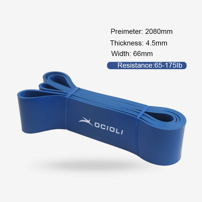 Resistance Band Sports Fitness Elastic Band Natural Latex Fitness Elastic Training Belt Yoga Resistance Band - Цвет: Blue