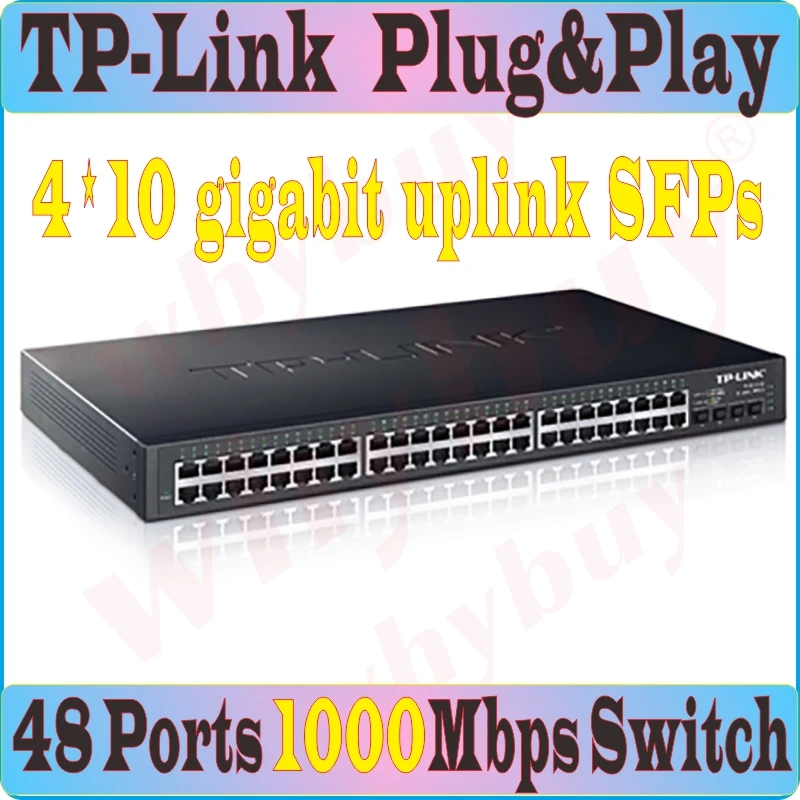 Plug&ampPlay Steel 48 Ports Desktop 10 Gigabit 10000Mbps Switch Ethernet Network LAN Hub Full or Half duplex Exchange | Компьютеры и