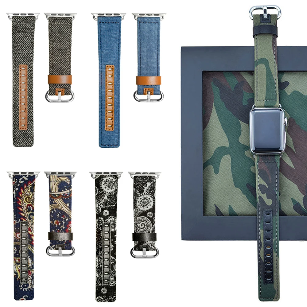 

Watchband For Apple Series 5/4/3/2/1 Leather Loop Strap Bracelet Wrist Compatible For iWatch Band 44/40/42/38mm Straps Accessory
