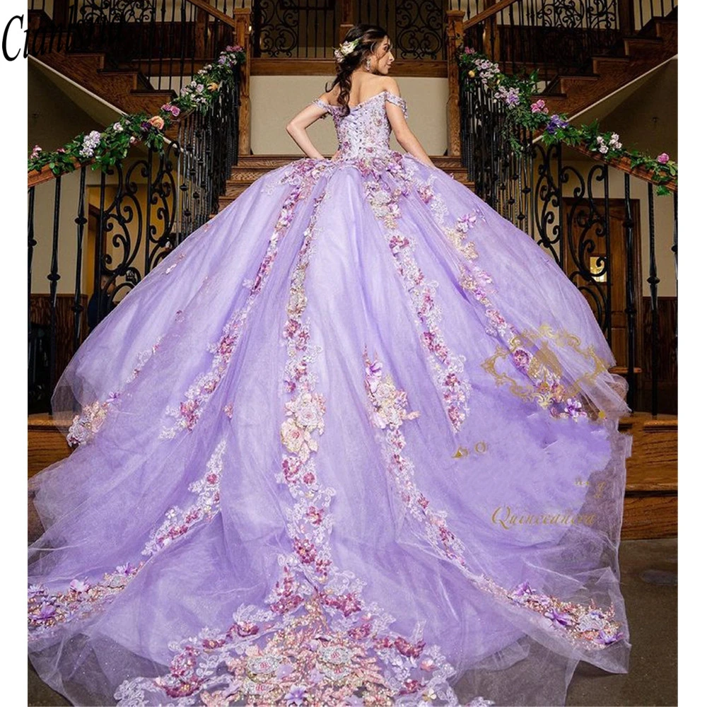 2021 Purple Beaded Puffy Ball Gown Quinceanera Dresses Beads Sweet 16 Dress  Pageant Gowns vestido de 15 anos XV|Váy bồng xòe| - AliExpress