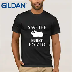 Gildan бренд Save The Furry картофель морская свинья футболка мужская футболка с коротким рукавом Винтажная футболка с круглым вырезом из хлопка