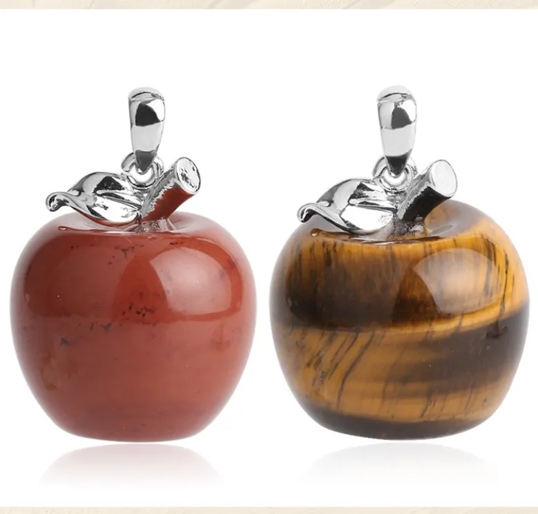 Natural Crystal Apple Pendant Summer Alloy Necklace Female Europe And America Fashion Parts New Products Accessories
