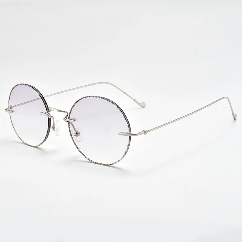 Круглые очки в оправе новые женские оптические Серебристые пудры Oculos очки Gafas Opticas Lesebrille очки