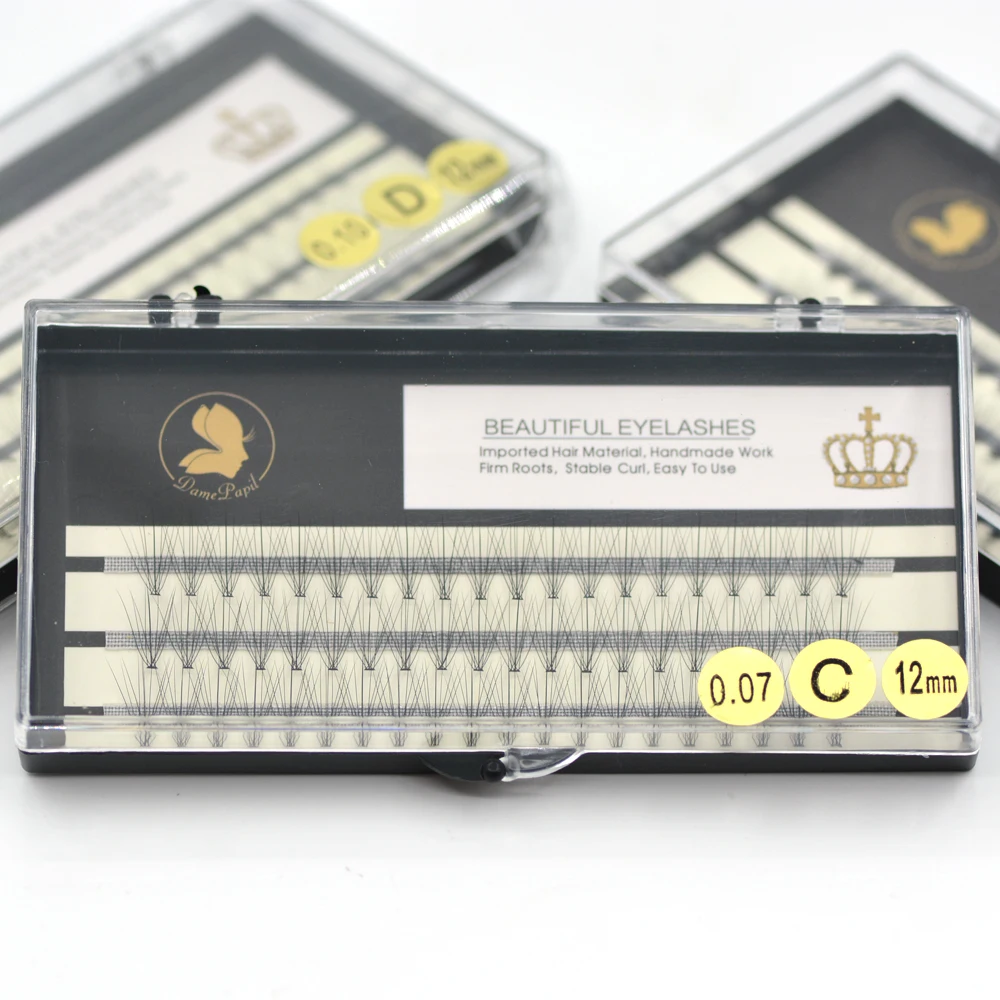 DamePapil ресниц кластеры тепла скрепленные Premade 10D 20D накладные ресницы Красота Макияж ресницы для наращивания