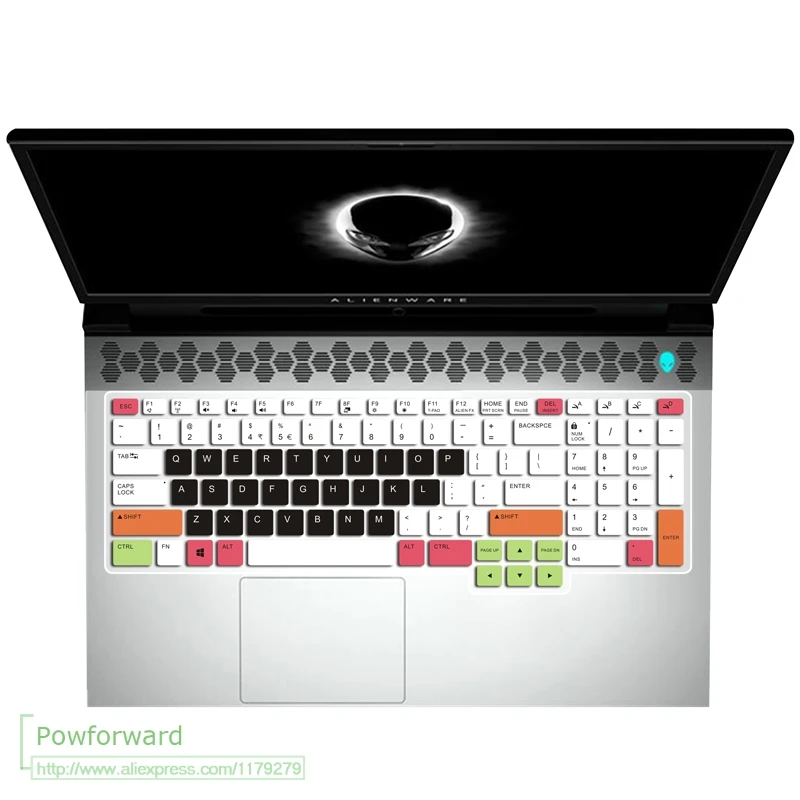 M17 R2 candyblack Силиконовый защитный чехол для клавиатуры Dell Alienware M15 R2 OLED 15,6 ''/Dell Alienware M17 R2 17,3'' - Цвет: M17 R2 candyblack
