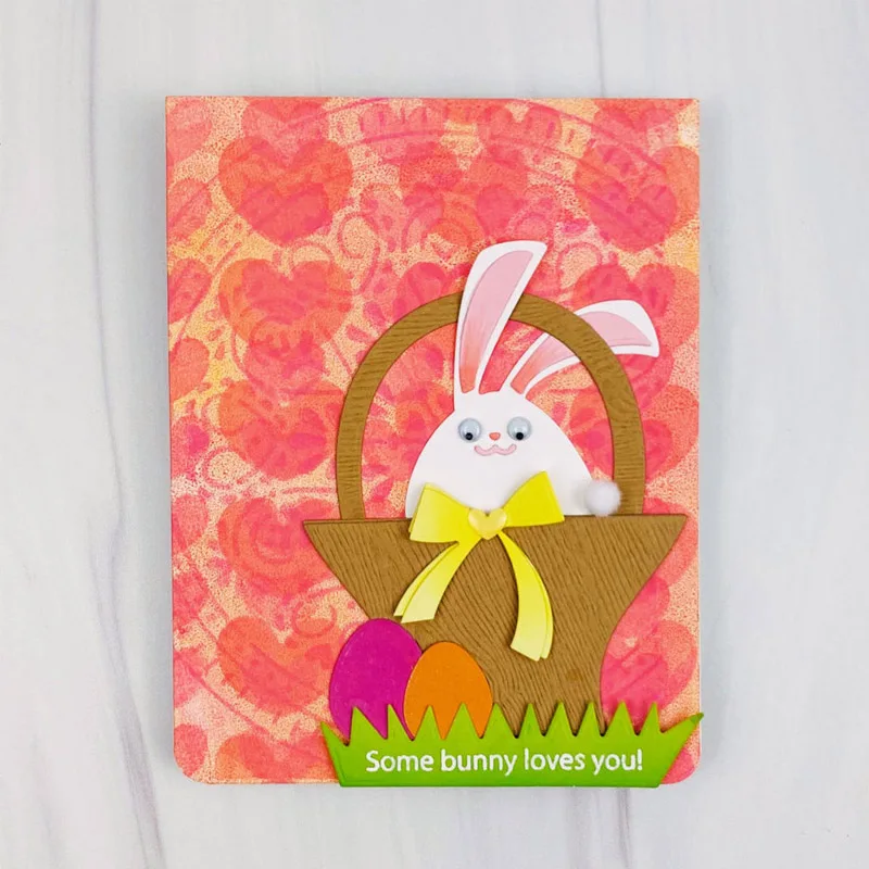 

Happy Easter Rabbit Metal Cutting Dies New 2021 Easter Egg Rabbit Decorative Embossing Papercard Crafts Die