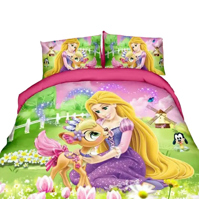 Tangled Rapunzel Princess Bedding Set For Kids Bedroom Decor