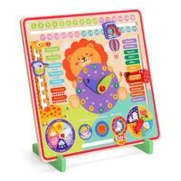Children Montessori Wooden Clock Education Board Toys Multifunctional Learning Calendar Weather Season Time Teaching Aids Gifts 1