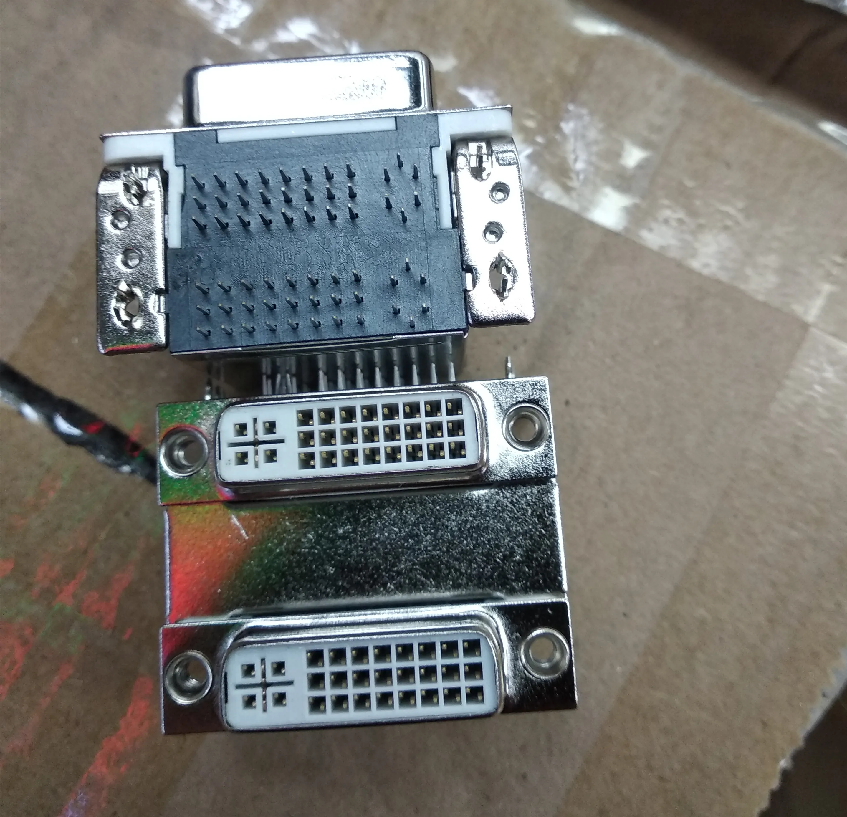 Двойной разъем DVI 24 + 5 контактов прямые ножки двойной материнское сиденье Новинка