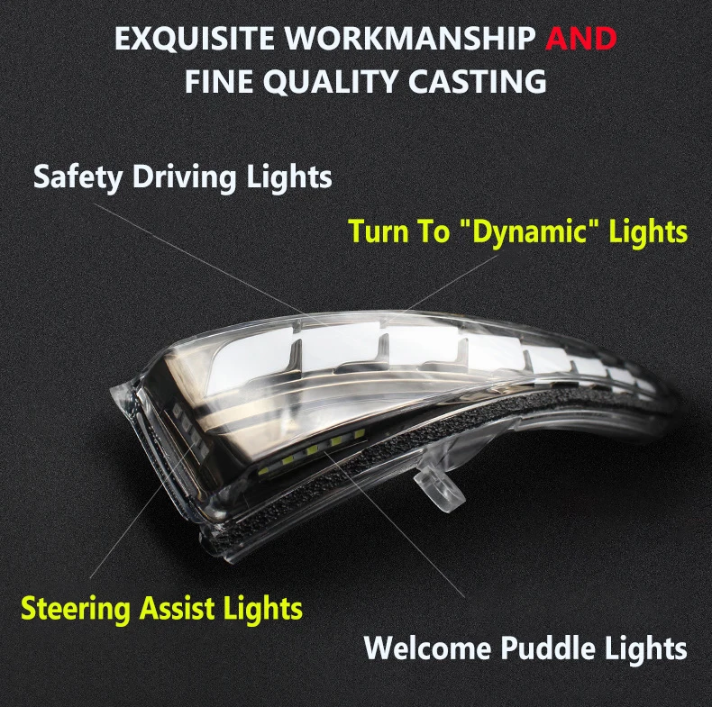 US $109.91 For Infiniti Q30 Q50 Q60 Q70 QX50 QX60 QX70 For Nissan Skyline LED Dynamic Turn Signal Light Side Mirror Sequential Indicator