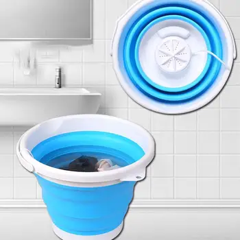 

Foldable Mini Washing Household Machine Rotating Ultrasonic Turbines Washer USB Charging Laundry Clothes Cleaner for Home Travel