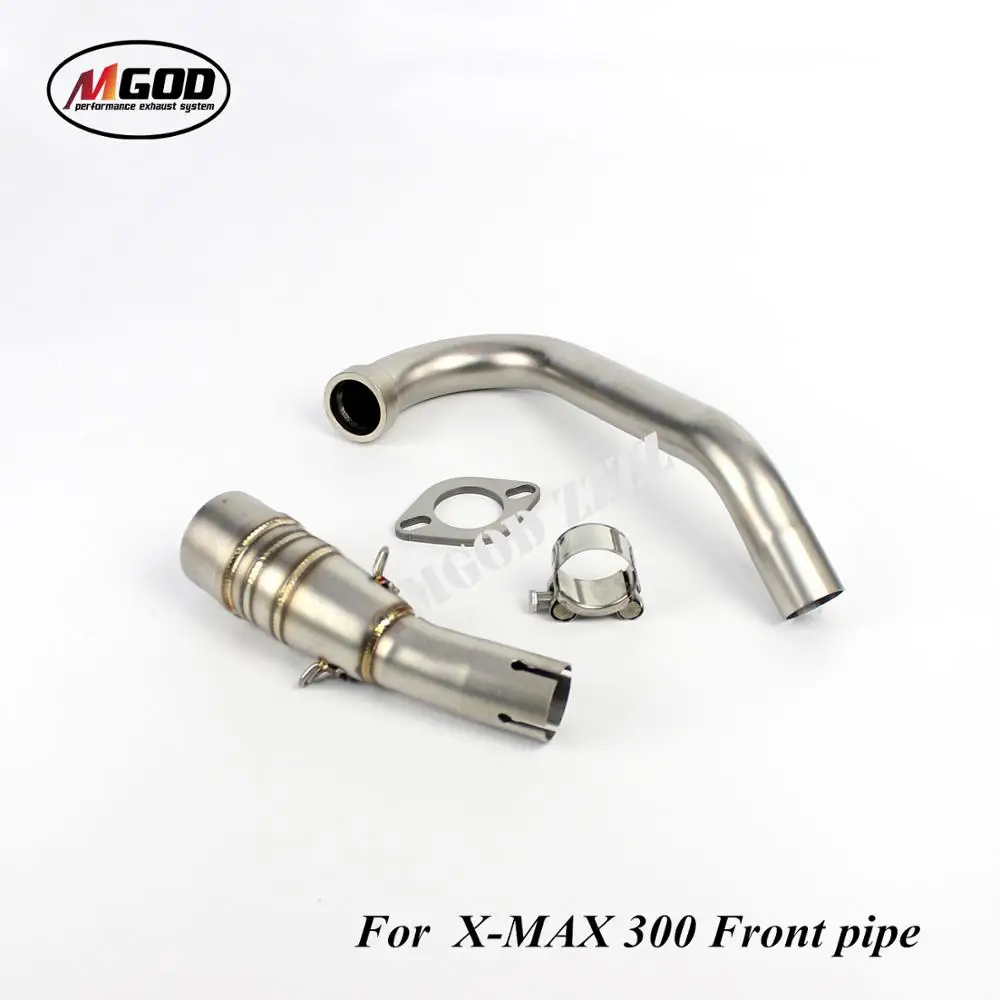 XMAX250 XMAX300 мотоцикл Akrapovic выхлопная труба без шнуровки для Yamaha X-MAX XMAX-300 X MAX 250 300 среднего соединения трубы полные системы - Цвет: X-MAX300