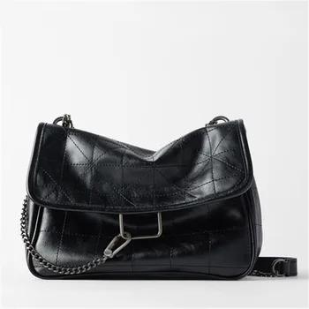

2020 Autumn Female Bag Black Rock Soft Shoulder Messenger Bags Niche Designer High Quality Women Purse and Handbags Sac A Main