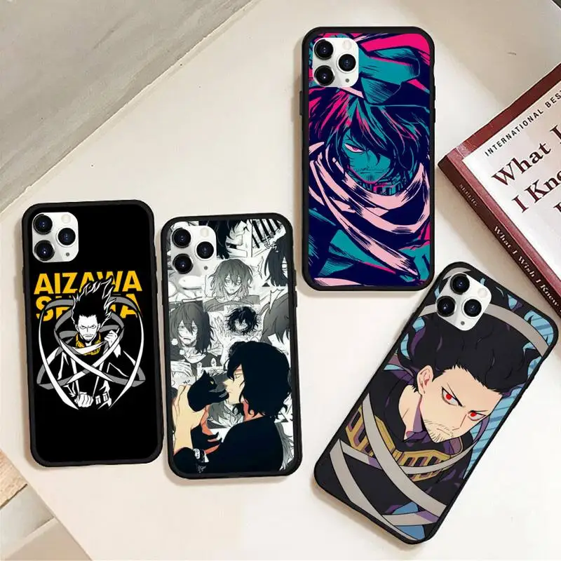 

Eraser head Shota aizawa My Hero Academia Phone Case Rubber for iPhone 12pro max mini 11pro XS MAX 8 7 6 6S Plus X 5S SE 2020 XR