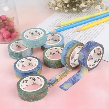 

Washi Tape Set Van Gogh Style Hand Account Masking Tape Album Diary DIY Decorative Label Masking Tape 17mm*7m