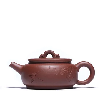 

120ML Handmade bell yixing pot purple sand kung fu kettle gift box suit dahongpao puer