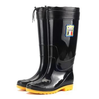 

mens boots winter boots brushed winter camouflage high galoshes Waterproof non-slip Water shoes Old to move Protect the shoes