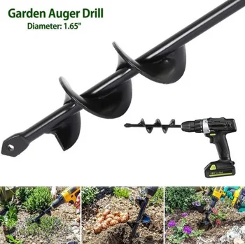 

Ground Drill Garden Hand Tools Twist Electric Drill Bits Hole Saw Planting Auger Spiral Loosen Soil Digs Hole For Bulb Plant