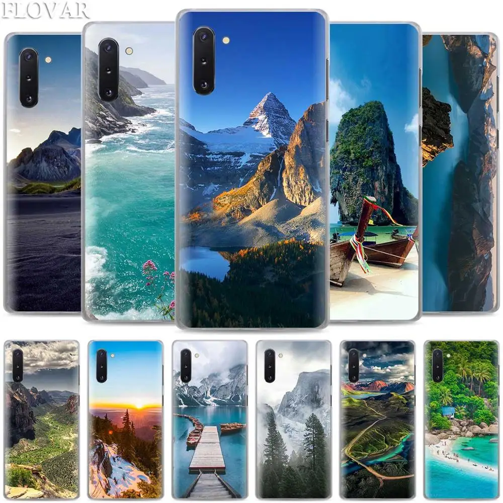 

Scenery Mountain landscape Phone Cases for Samsung Galaxy Note 10 S10 Plus 5G S10e A30 A40 A50 A60 A70 M40 Hard Cover Coque