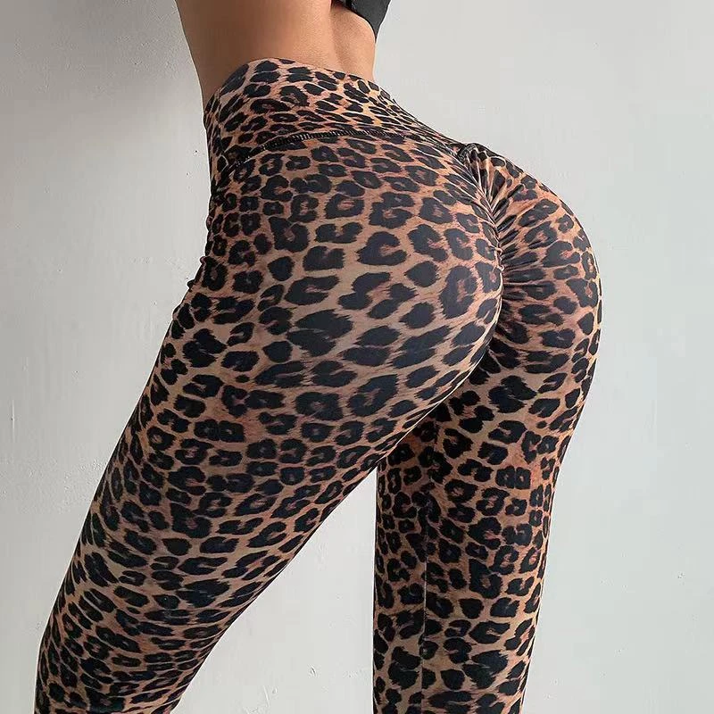 Hot Sexy Fitness Pants Female Snakeskin Leopard Print High Waist Yoga Pants  Spring European And American Peach Hip Leggings - Yoga Pants - AliExpress