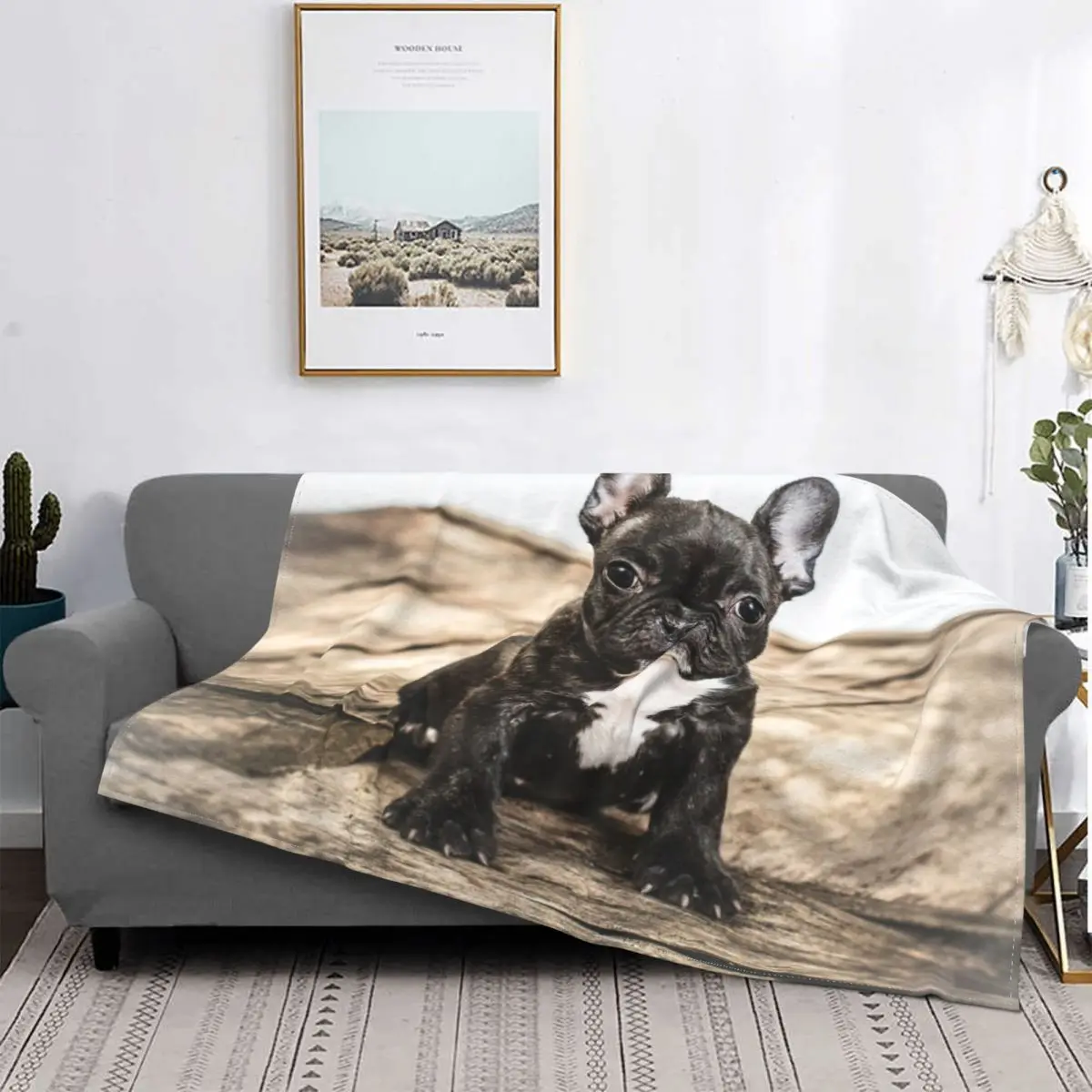 French Bulldog Puppy Blanket Fleece Puppy Dog Blankets Fleece